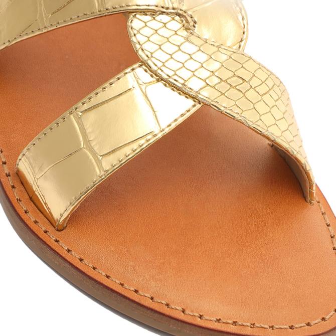 bei Schutz Sandale „Rita“ aus Metallic-Leder Gold D60T510