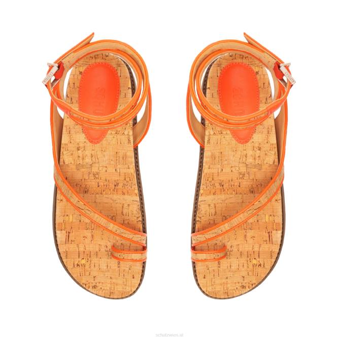 bei Schutz Sandale aus Chinara-Leder Flammenorange D60T557