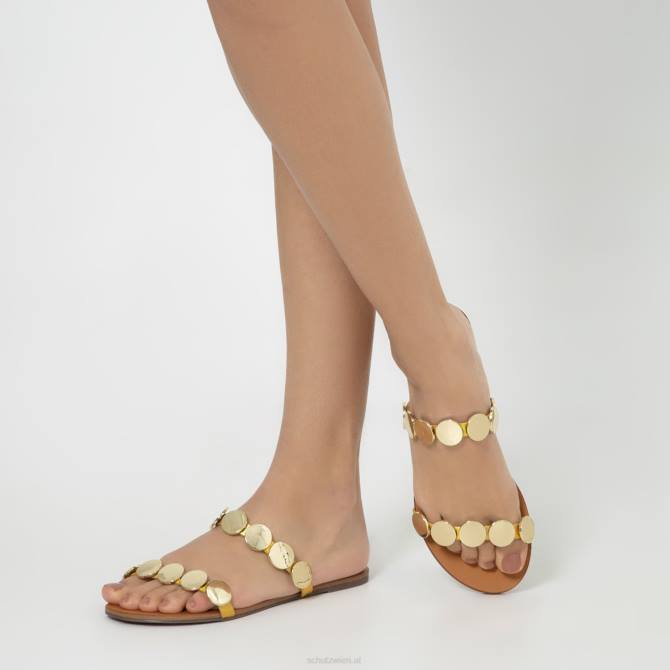 bei Schutz Sandale aus Spechio-Akazienholz Gold D60T524