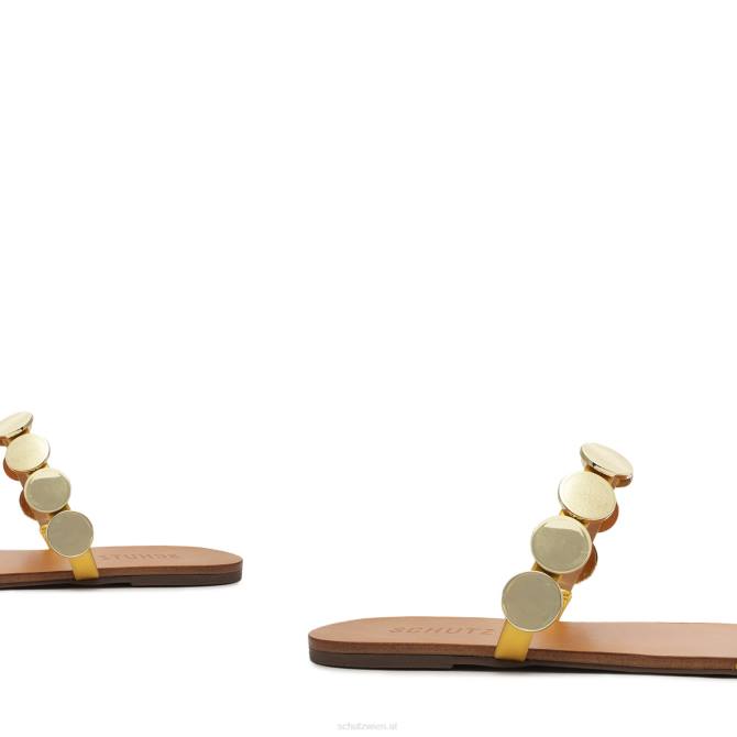 bei Schutz Sandale aus Spechio-Akazienholz Gold D60T524