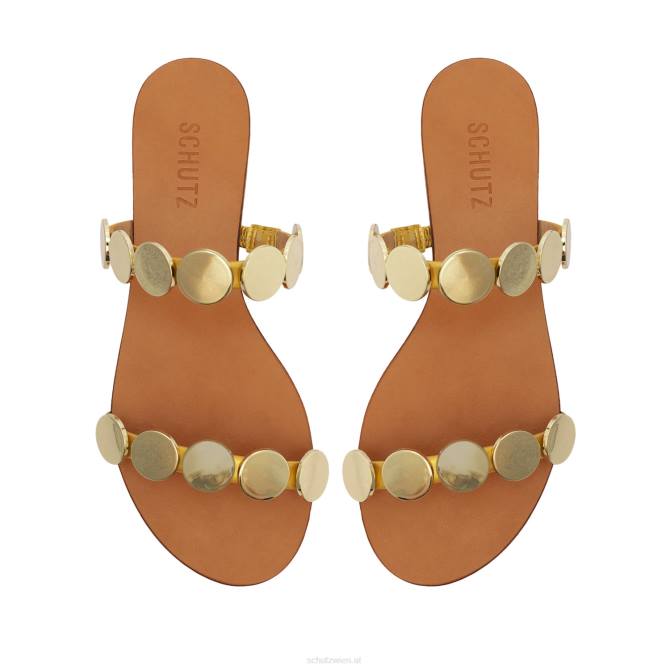 bei Schutz Sandale aus Spechio-Akazienholz Gold D60T524