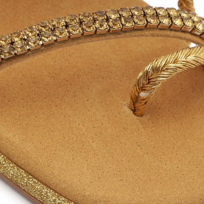 bei Schutz Sommersandale aus Nappaleder Gold D60T542