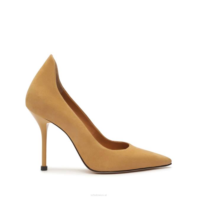 bei Schutz Amal Nubuk-Pumps Nude-Karamell D60T706