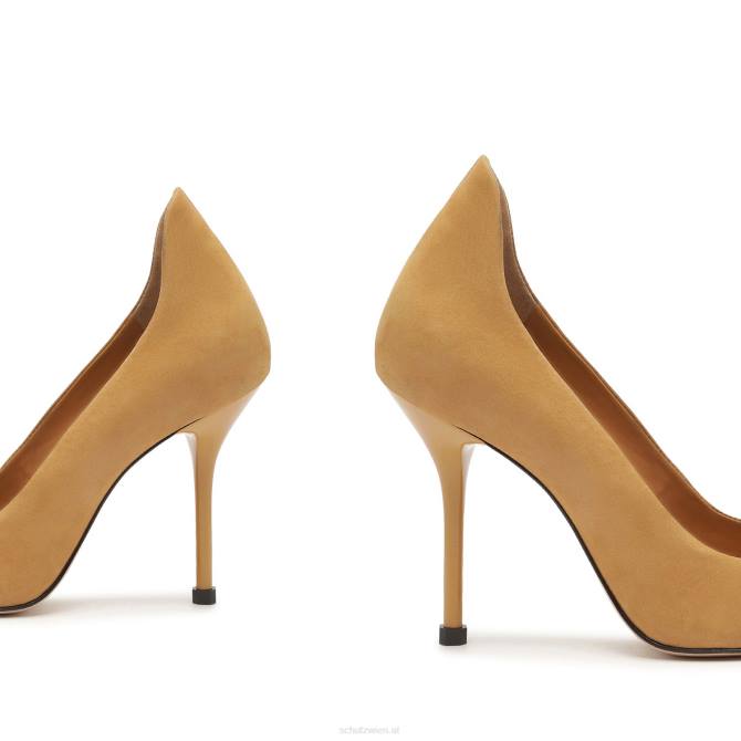 bei Schutz Amal Nubuk-Pumps Nude-Karamell D60T706