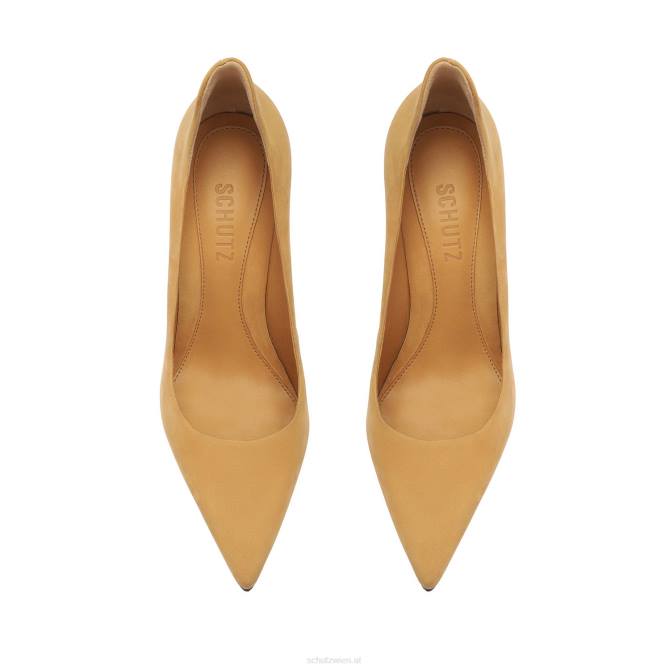bei Schutz Amal Nubuk-Pumps Nude-Karamell D60T706