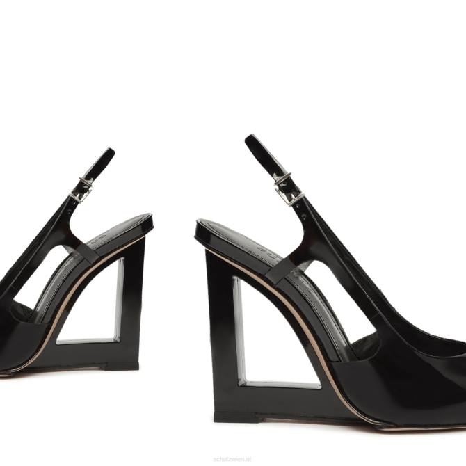 bei Schutz Filipa Casual Slingback-Pumps aus Lackleder Schwarz D60T699