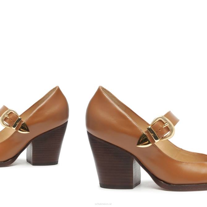 bei Schutz Jeans-Pumps aus Leder neues Holz D60T193