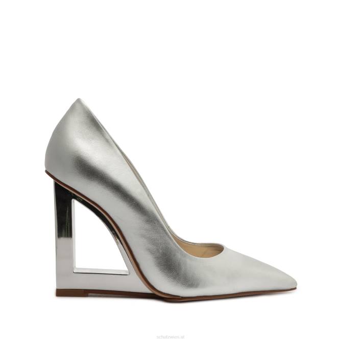 bei Schutz Lässige Pumps aus Metallic-Leder von Filipa Silber D60T697