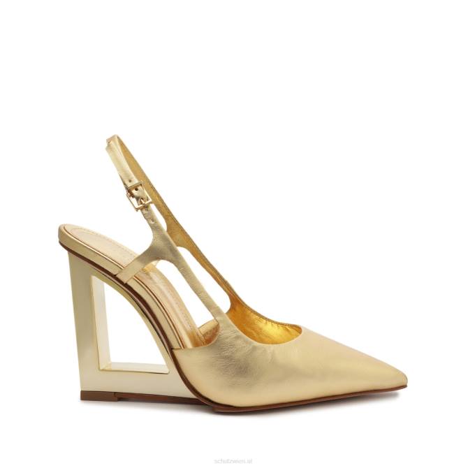 bei Schutz Lässiger Slingback-Pumps aus Metallic-Leder von Filipa Gold D60T700