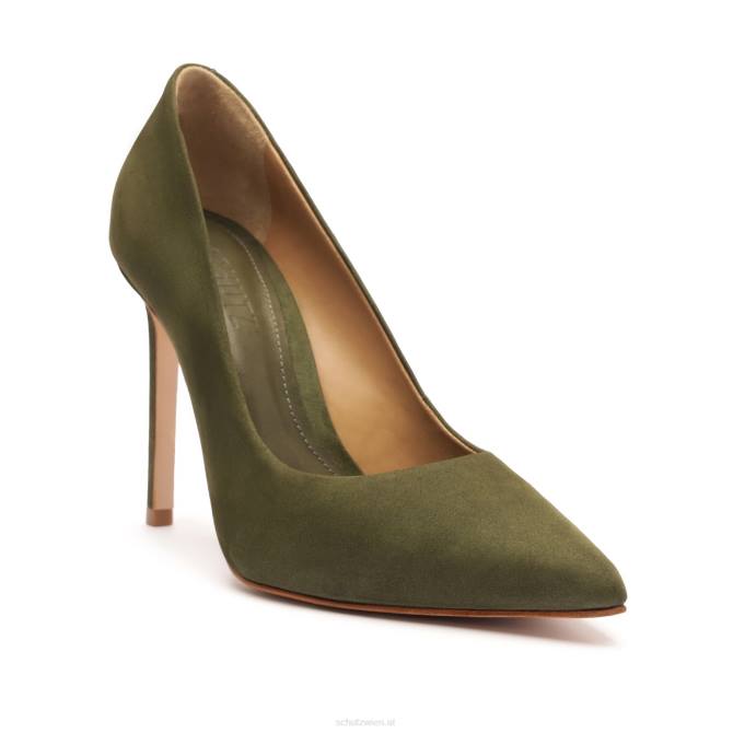 bei Schutz Lou Nubuk-Pumpe Militärgrün D60T438