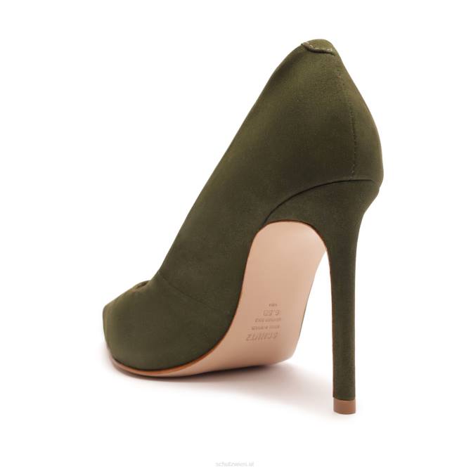 bei Schutz Lou Nubuk-Pumpe Militärgrün D60T438