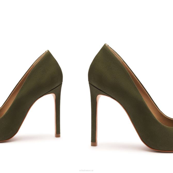 bei Schutz Lou Nubuk-Pumpe Militärgrün D60T438