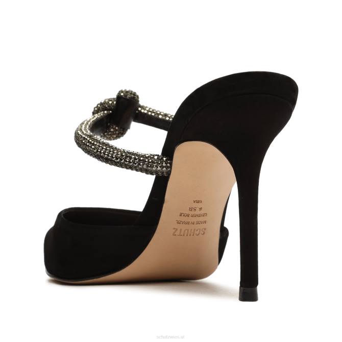 bei Schutz Pantoletten aus Perlenleder Schwarz D60T694