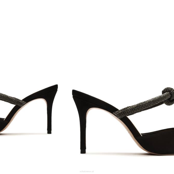 bei Schutz Pantoletten aus Perlenleder Schwarz D60T694