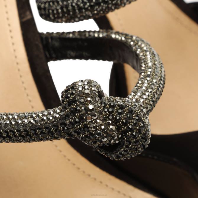 bei Schutz Pantoletten aus Perlenleder Schwarz D60T694