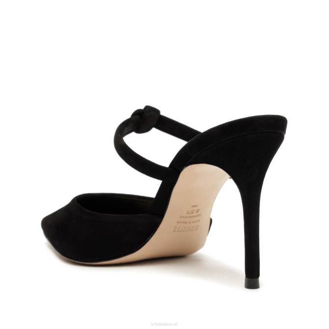 bei Schutz Perlmuttfarbener, lässiger Nubuk-Pumps Schwarz D60T439