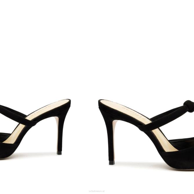 bei Schutz Perlmuttfarbener, lässiger Nubuk-Pumps Schwarz D60T439