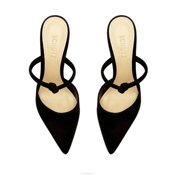 bei Schutz Perlmuttfarbener, lässiger Nubuk-Pumps Schwarz D60T439