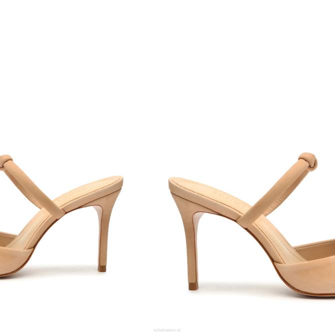 bei Schutz Perlmuttfarbener, lässiger Nubuk-Pumps echtes Beige D60T441