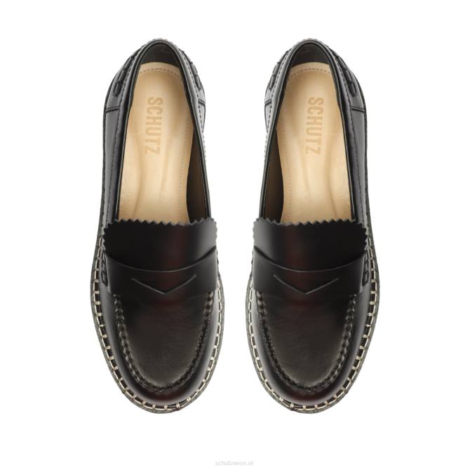 bei Schutz Christie Leder flach Schwarz D60T572