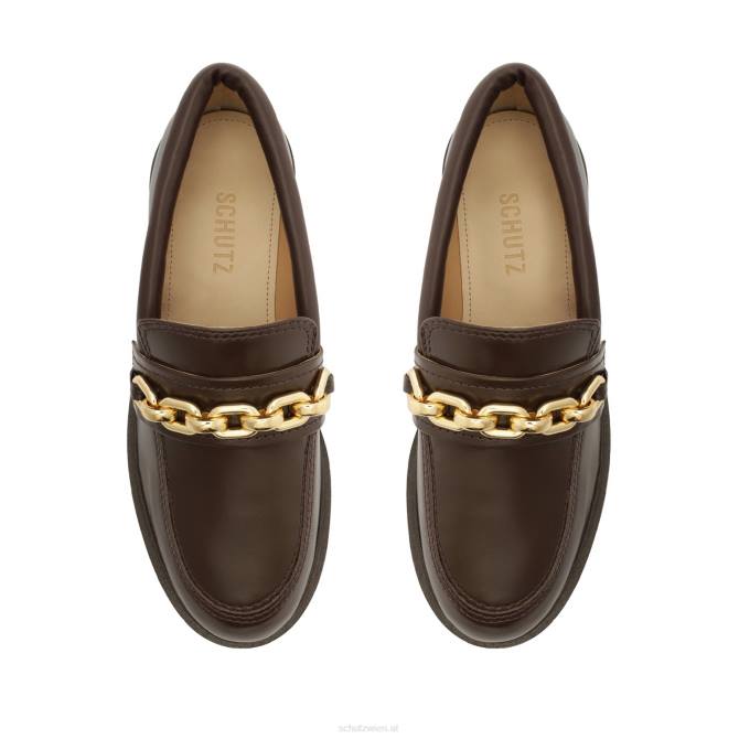 bei Schutz Dannie Leder flach dunkle Schokolade D60T580