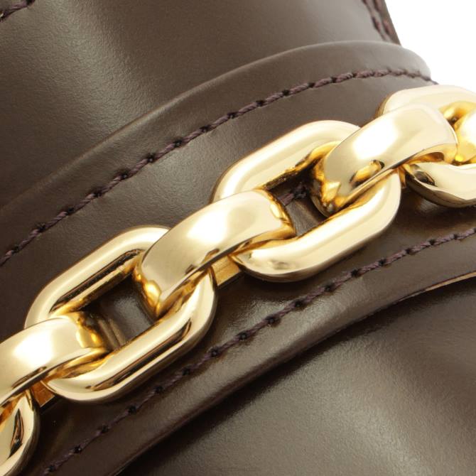 bei Schutz Dannie Leder flach dunkle Schokolade D60T580