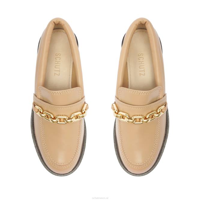 bei Schutz Dannie Leder flach echtes Beige D60T579