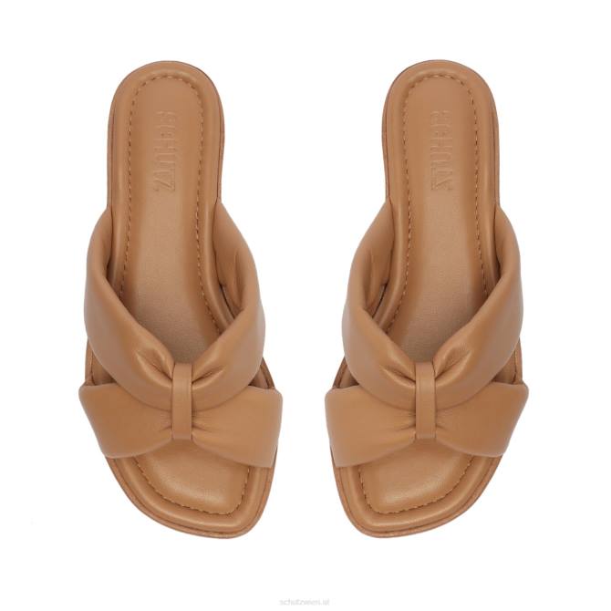 bei Schutz Feenhafte flache Sandale Honigbeige D60T552