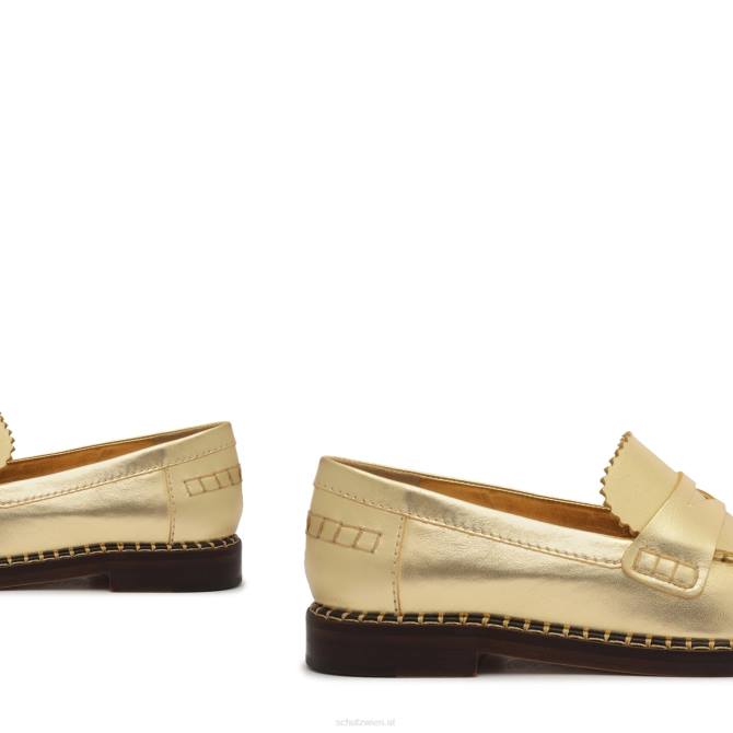bei Schutz Flache Schuhe aus Metallic-Leder von Christie Gold D60T577