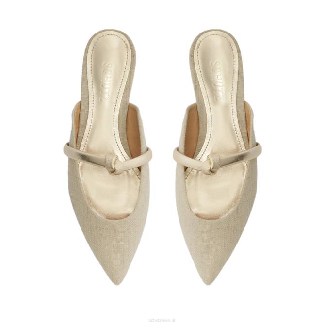 bei Schutz Perlmutt, lässig, Leinen, Metallic, flach Platin D60T530