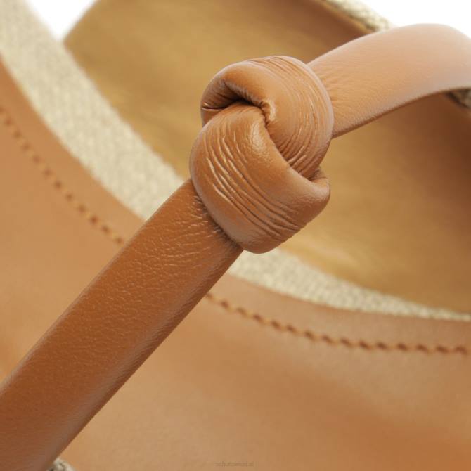 bei Schutz Perlmuttfarbener, lässiger Leinenstoff, flach Holz D60T538