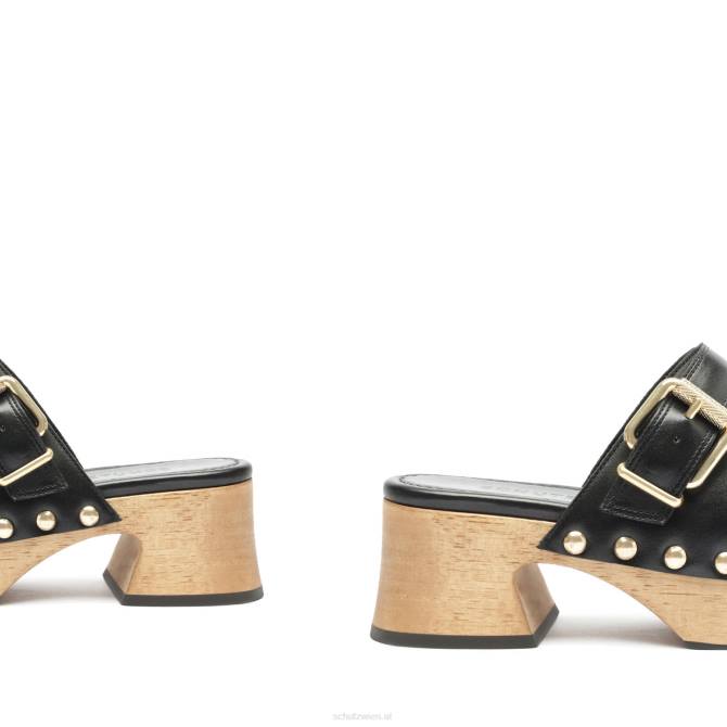 bei Schutz jemals Leder flach Schwarz D60T196