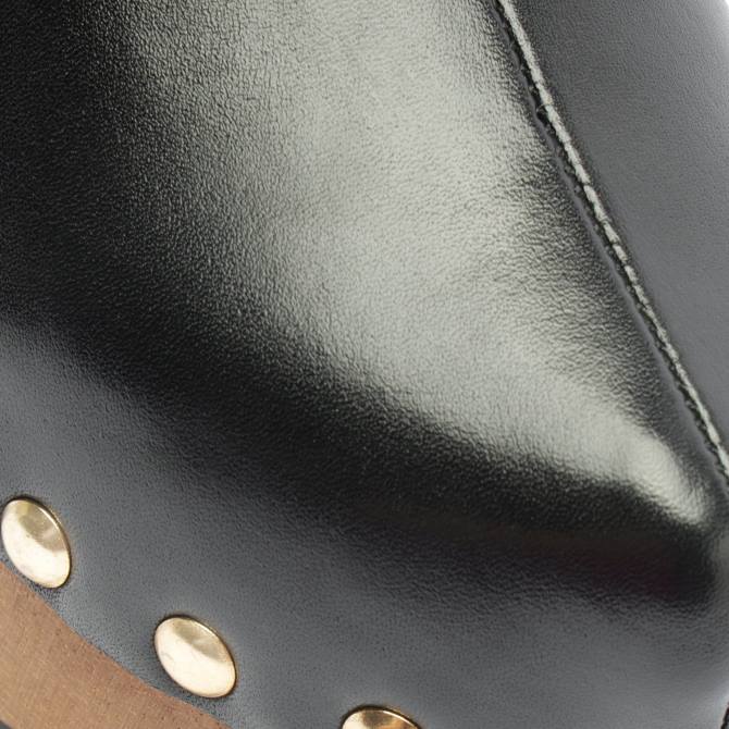 bei Schutz jemals Leder flach Schwarz D60T196