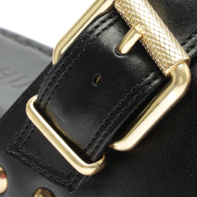 bei Schutz jemals Leder flach Schwarz D60T196