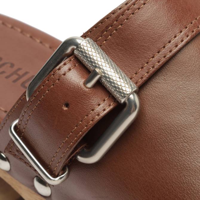 bei Schutz jemals Leder flach echtes Braun D60T195