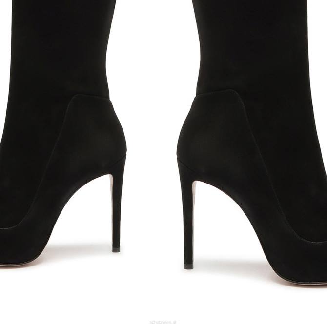 bei Schutz Aline Nubukstiefel Schwarz D60T818