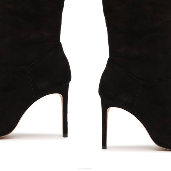 bei Schutz Ashlee Overknee-Wildlederstiefel Schwarz D60T729