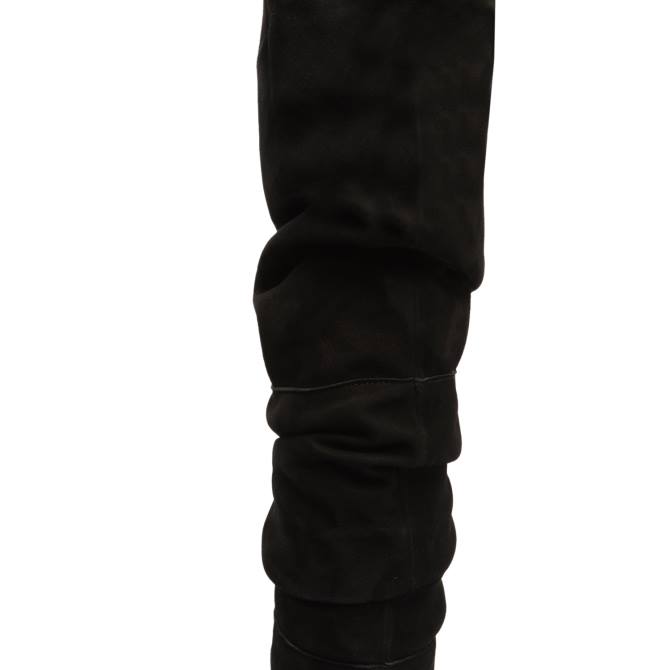 bei Schutz Ashlee Overknee-Wildlederstiefel Schwarz D60T729