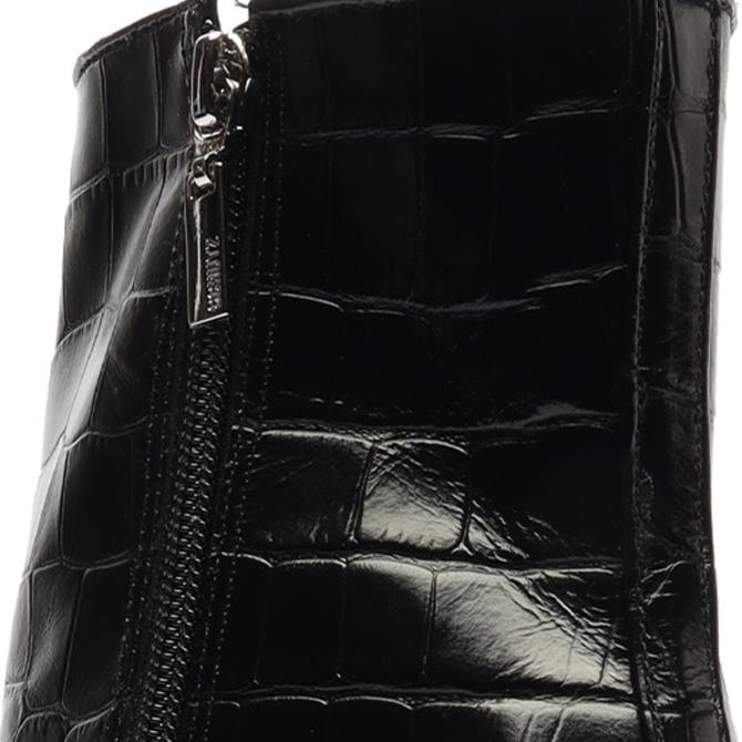 bei Schutz Asya-Stiefelette aus Leder mit Krokodilprägung Schwarz D60T891