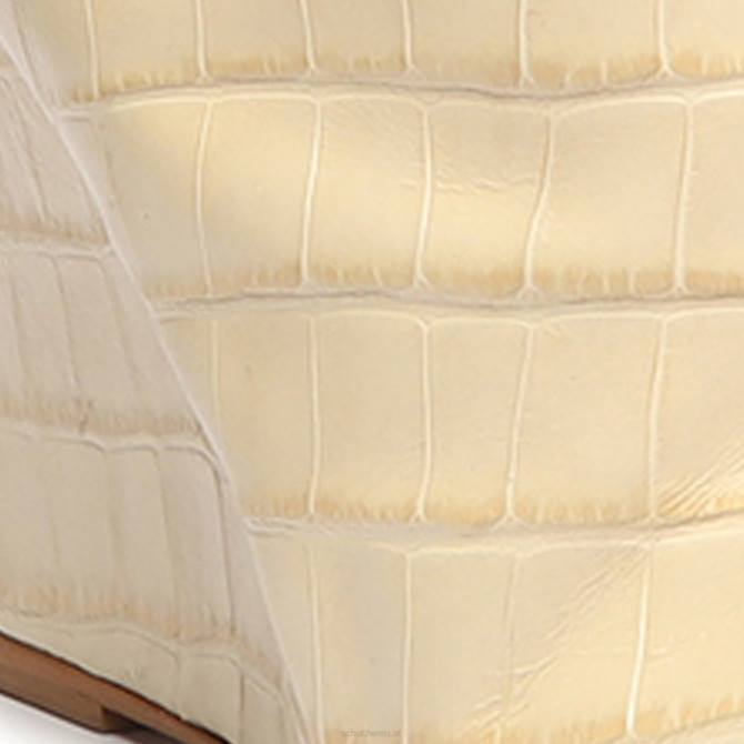 bei Schutz Asya Up Lederstiefel mit Krokodilprägung Eierschale D60T757