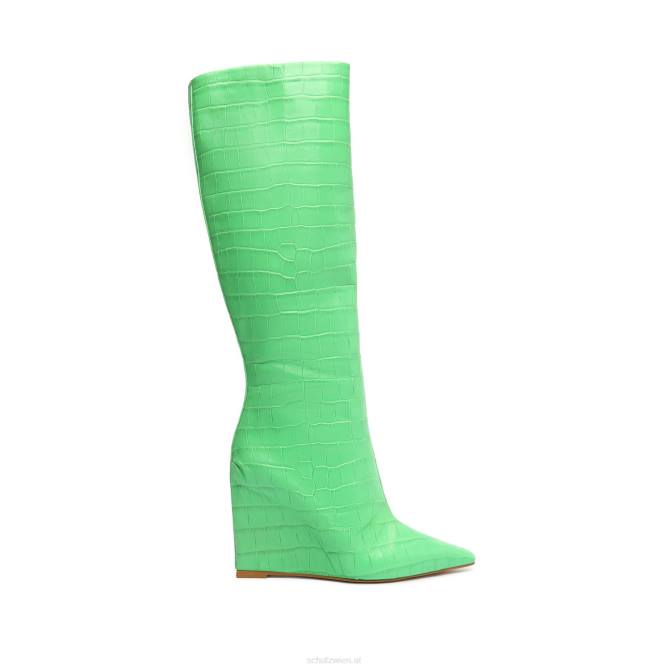 bei Schutz Asya Up Lederstiefel mit Krokodilprägung Gianni Green D60T826