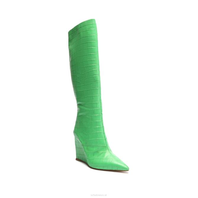 bei Schutz Asya Up Lederstiefel mit Krokodilprägung Gianni Green D60T826