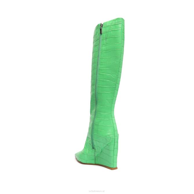 bei Schutz Asya Up Lederstiefel mit Krokodilprägung Gianni Green D60T826