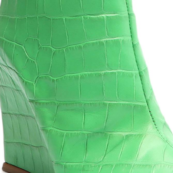 bei Schutz Asya Up Lederstiefel mit Krokodilprägung Gianni Green D60T826