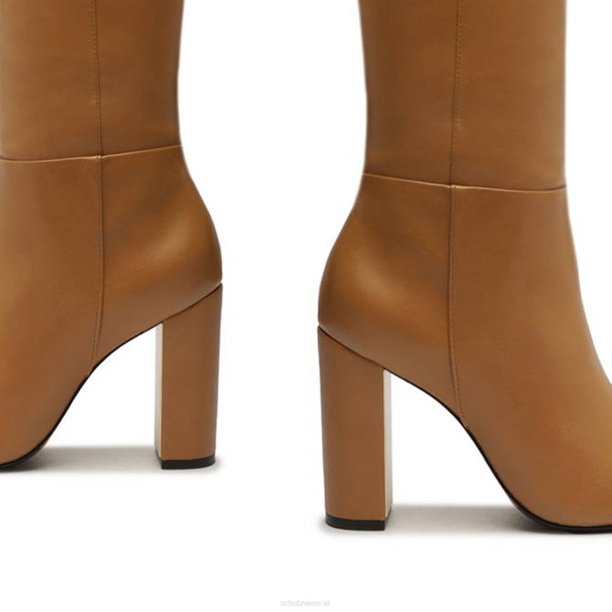 bei Schutz Austin-Lederstiefel Nude-Karamell D60T775