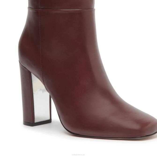bei Schutz Austin-Lederstiefel Wein Rubin D60T773