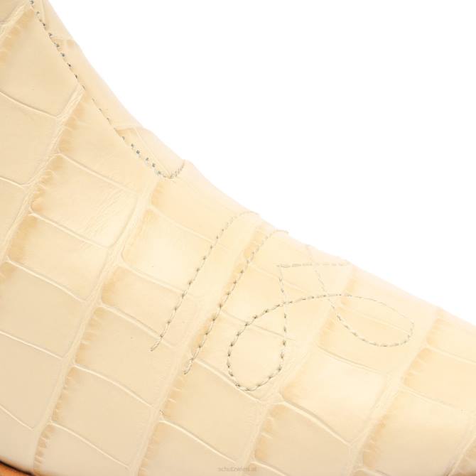 bei Schutz Briani-Stiefelette aus Leder mit Krokodilprägung Eierschale D60T157