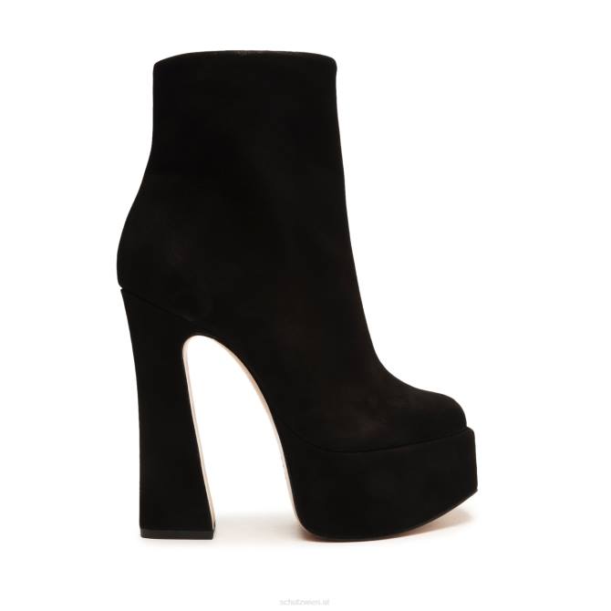 bei Schutz Dolores Plateau-Stiefelette aus Nubukleder Schwarz D60T182