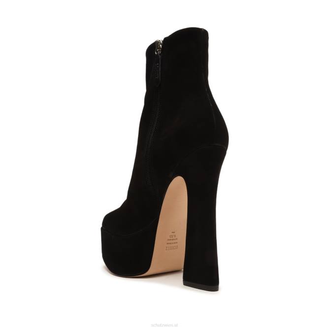 bei Schutz Dolores Plateau-Stiefelette aus Nubukleder Schwarz D60T182
