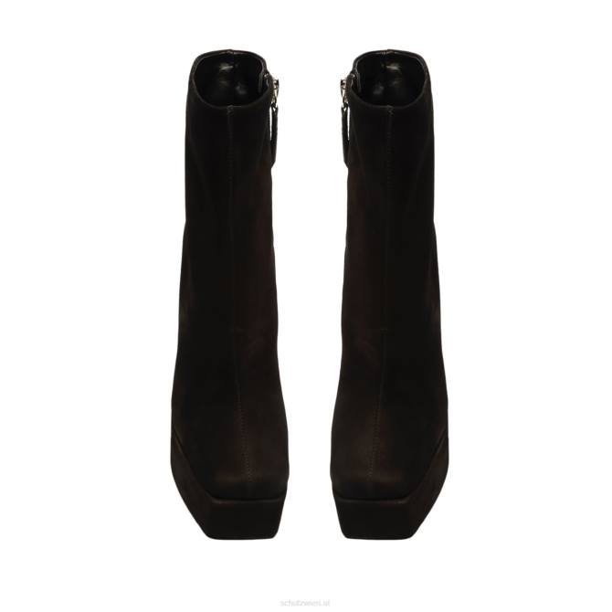 bei Schutz Dolores Plateau-Stiefelette aus Nubukleder Schwarz D60T182